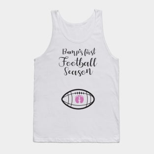 'Bump's First Football Season' Funny Pregnant Gift Tank Top